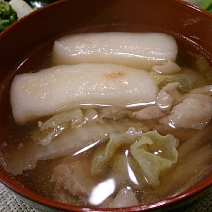 白菜と鶏肉のすまし汁雑煮